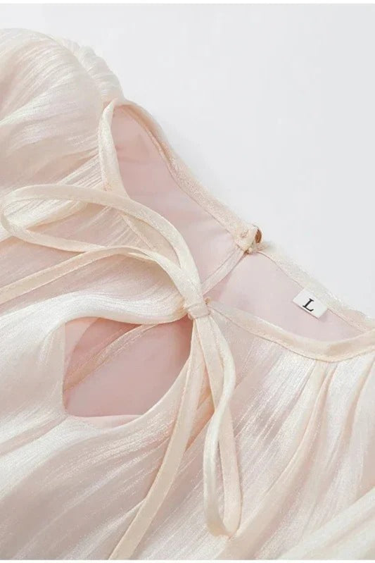 Ruffled Full Sleeve Mini Dress