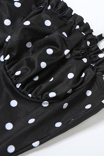Elegant Polka Dot Slip Party Dress
