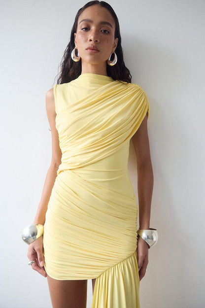 Fitted Ruffle Detail Work Dress