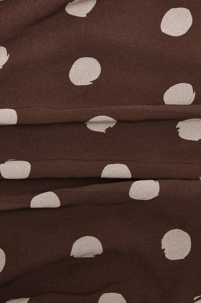 Polka Dot Ruched Bodycon Mini Dress