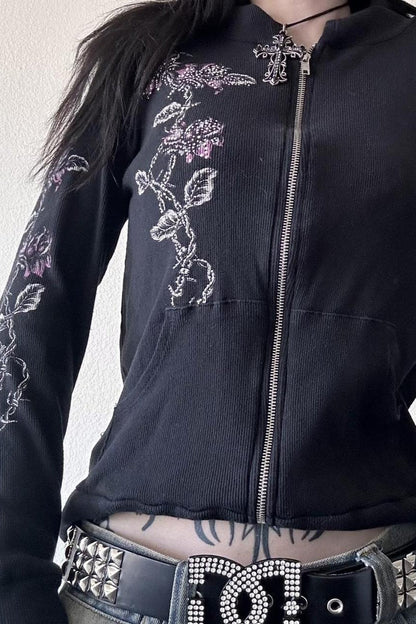 Street Style Wing Print Hoodie