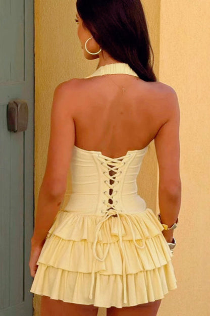 Chic Ruffle Hem Slip Dress