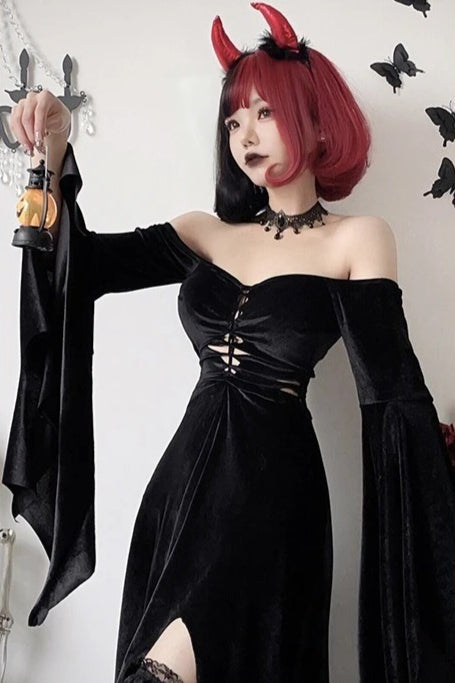 Gothic Vampire Bride Halloween Cosplay Dress