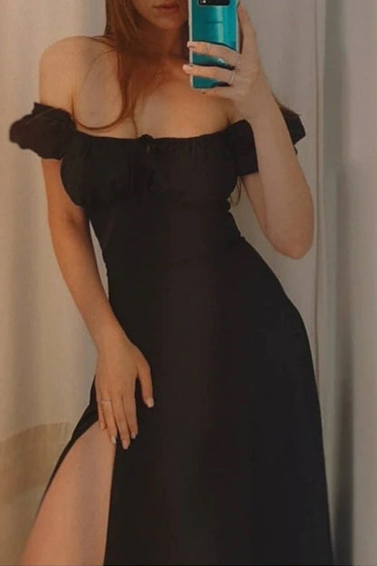 Tie Strap Split Hem Maxi Dress