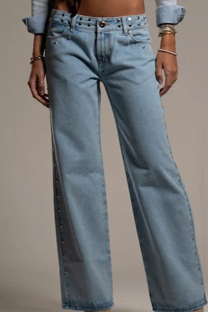 Patchwork Star Pocket Jeans