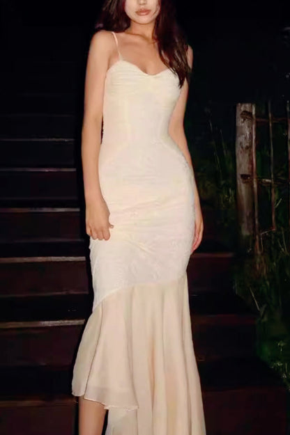 Chic Ruched Mermaid Birthday Dress