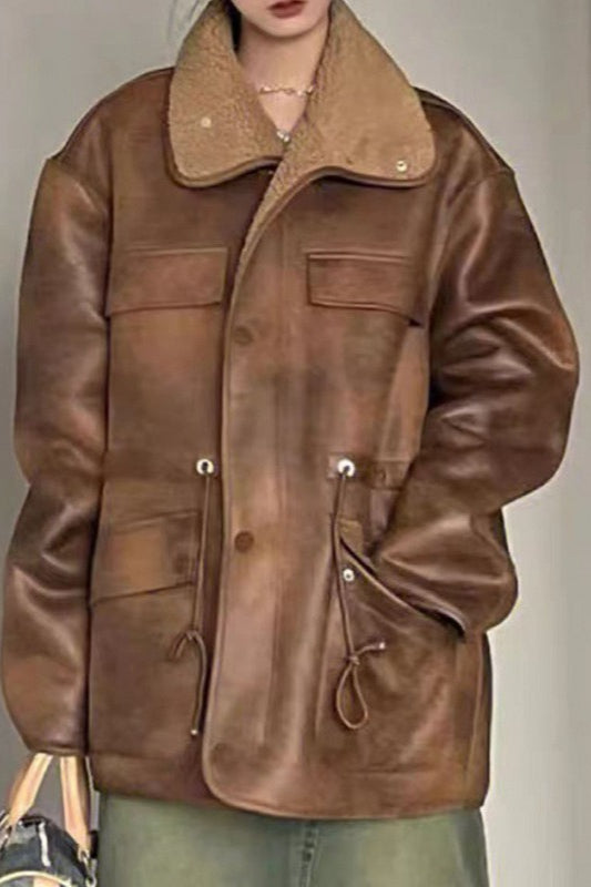 Thickened Stand Collar Quilted Coat