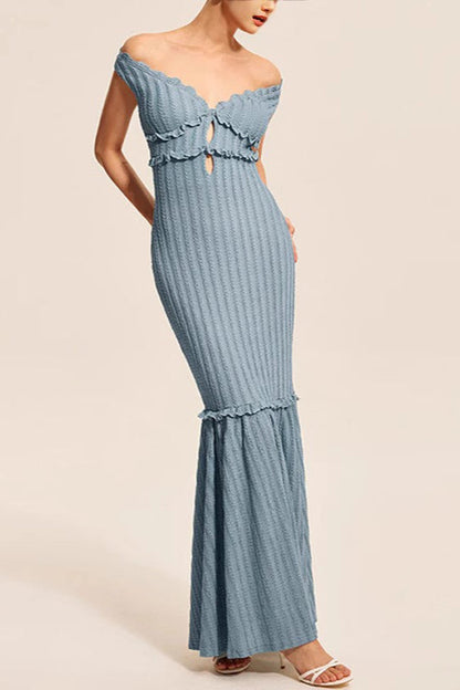 Sexy V-Neck Backless Fitted Knit Sweater Dress