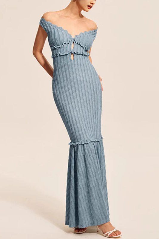 Sexy V-Neck Backless Fitted Knit Sweater Dress