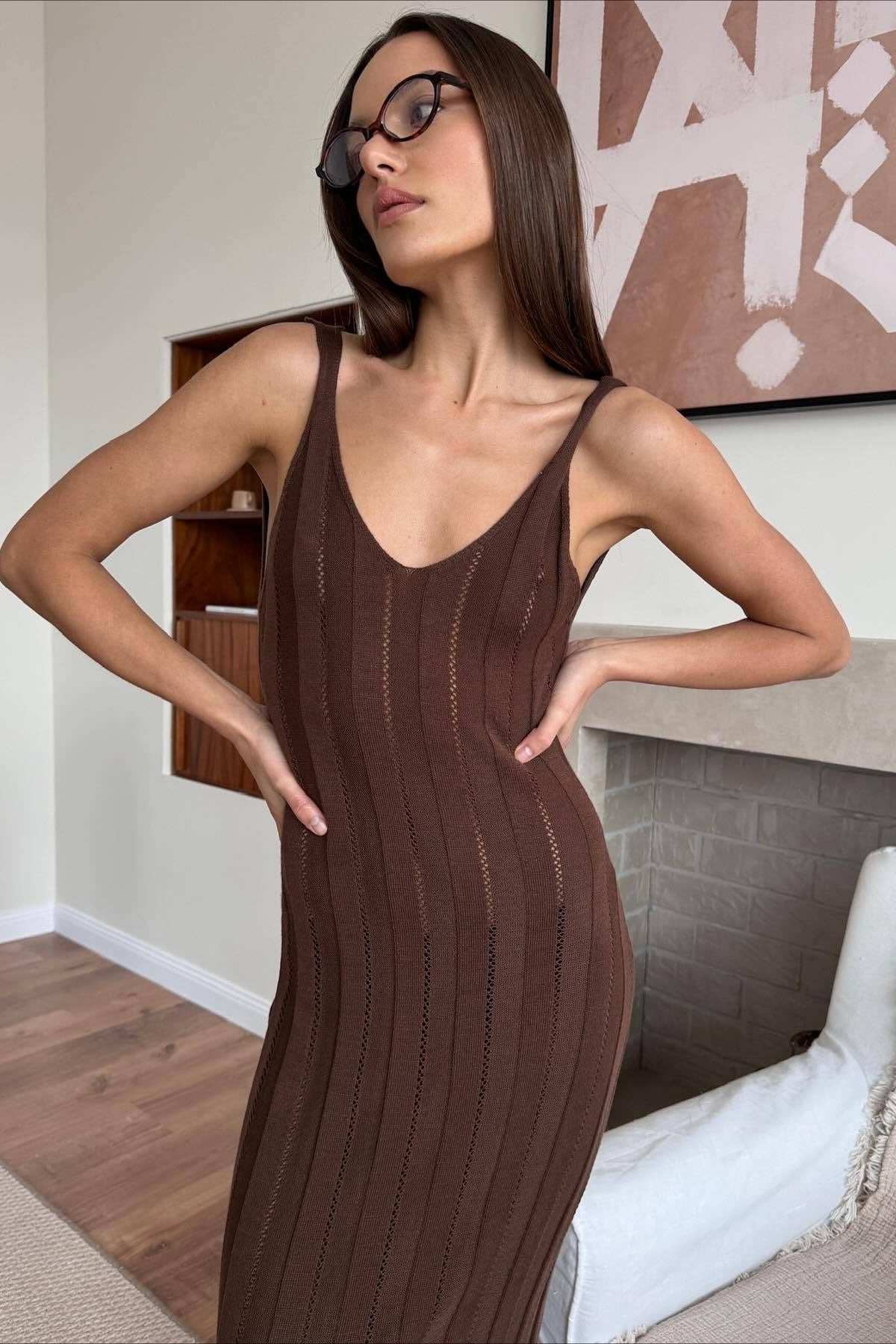 Knit Low Back Slip Dress