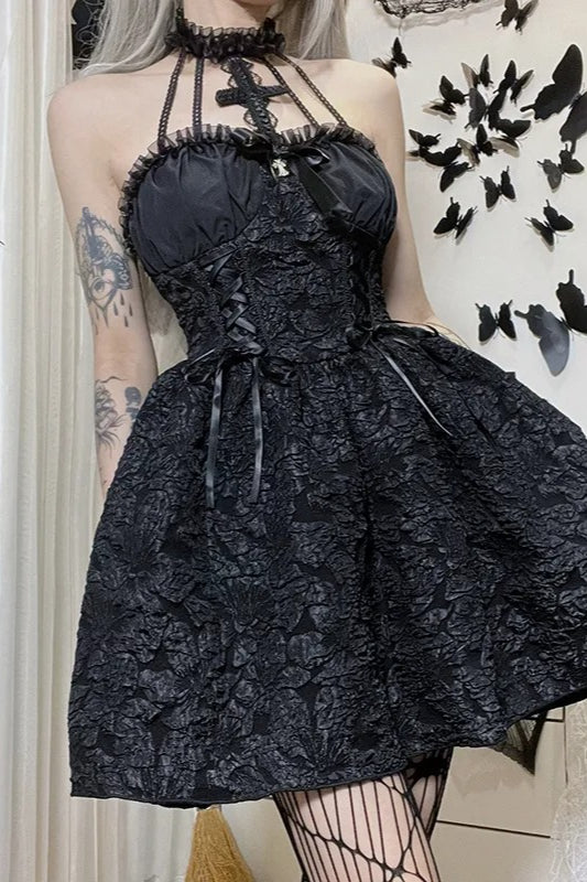 Halloween Gothic Spaghetti Strap Dress