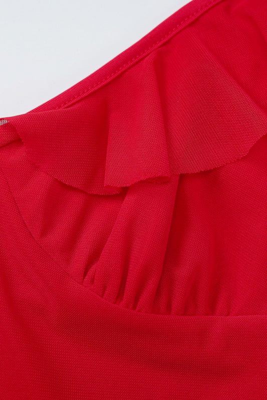 Mesh Panel Bodycon Slip Dress