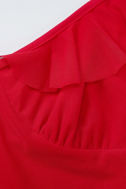 Mesh Panel Bodycon Slip Dress