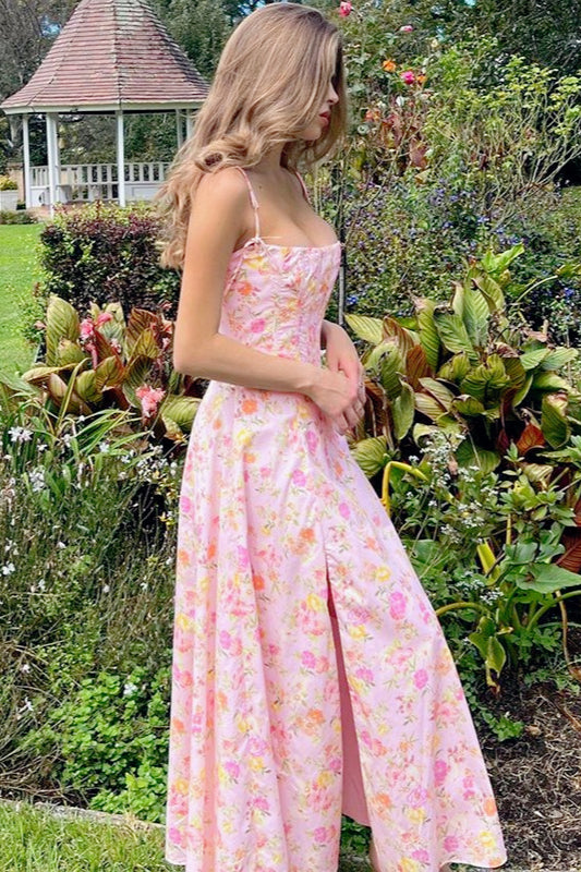 Floral Bustier Slip Dress