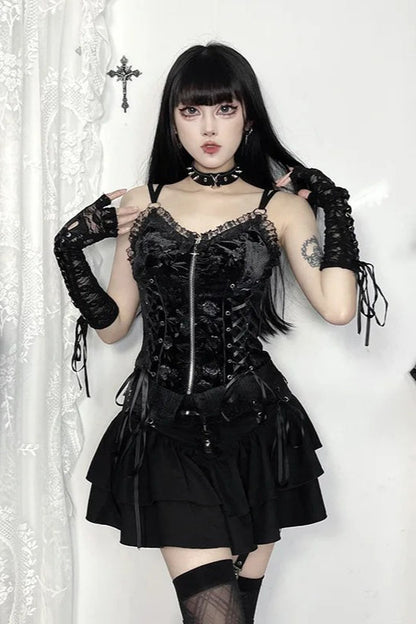 Halloween Cross Pleated Skirt