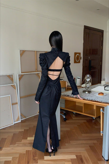 Spider Web Cutout Halloween Dress