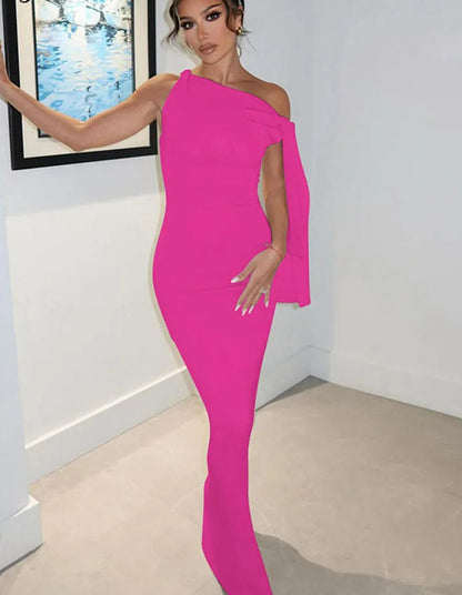 Patchwork O Neck Sleeveless Maxi Dress