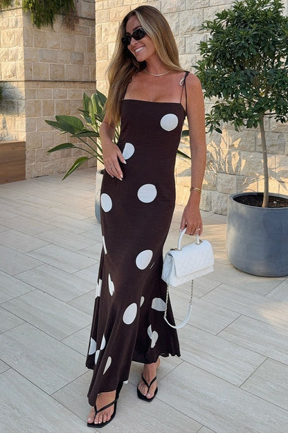 Tie Detail Open Back Slip Dress