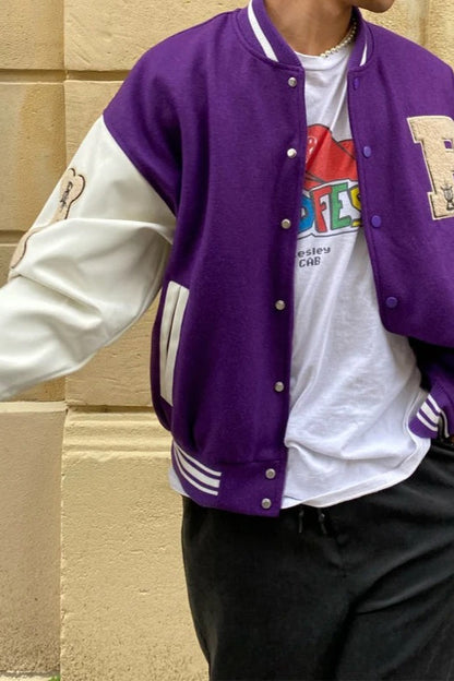 Hip Hop Harajuku Leather Bomber Jacket