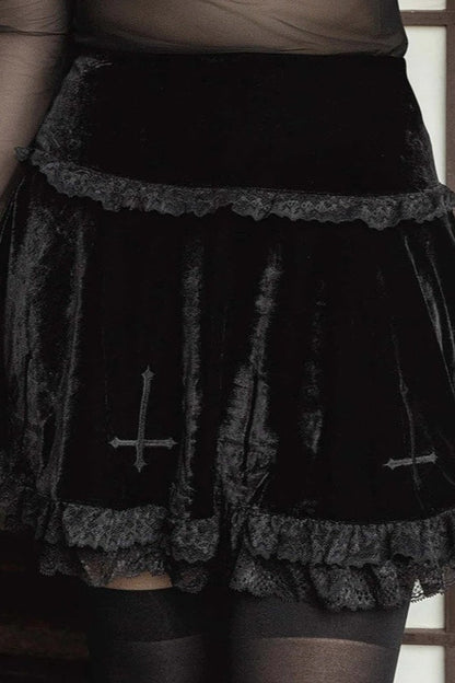 Sexy Halloween Lace Trim Skirt