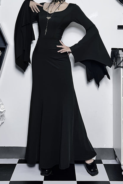 Halloween Gothic Punk Batwing Mermaid Dress