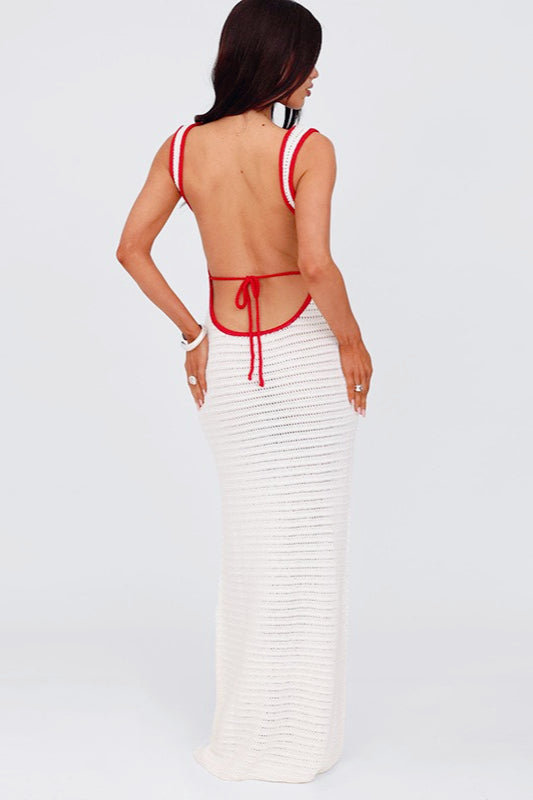 Sultry Sheer Knit Slip Dress