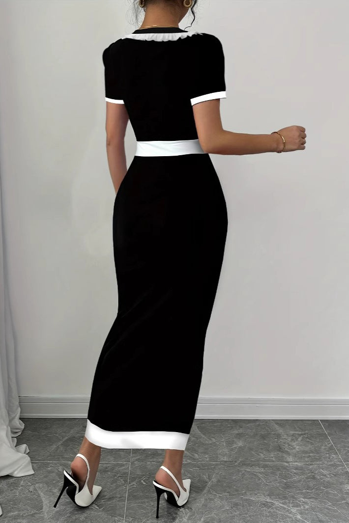 Sleeveless Fitted Waist Work Dress