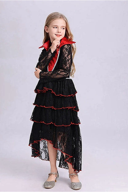 Gothic Vampire Dress Kid Halloween