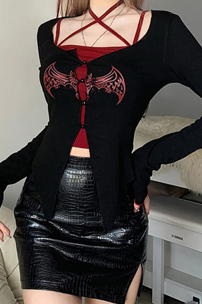 Gothic Bandage Layered T-Shirt