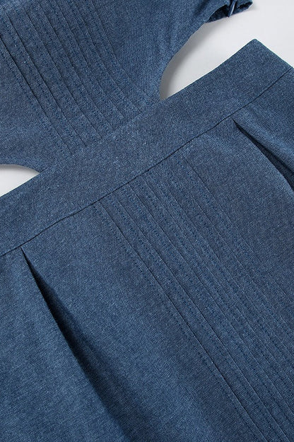 Vintage Cutout Denim Dress