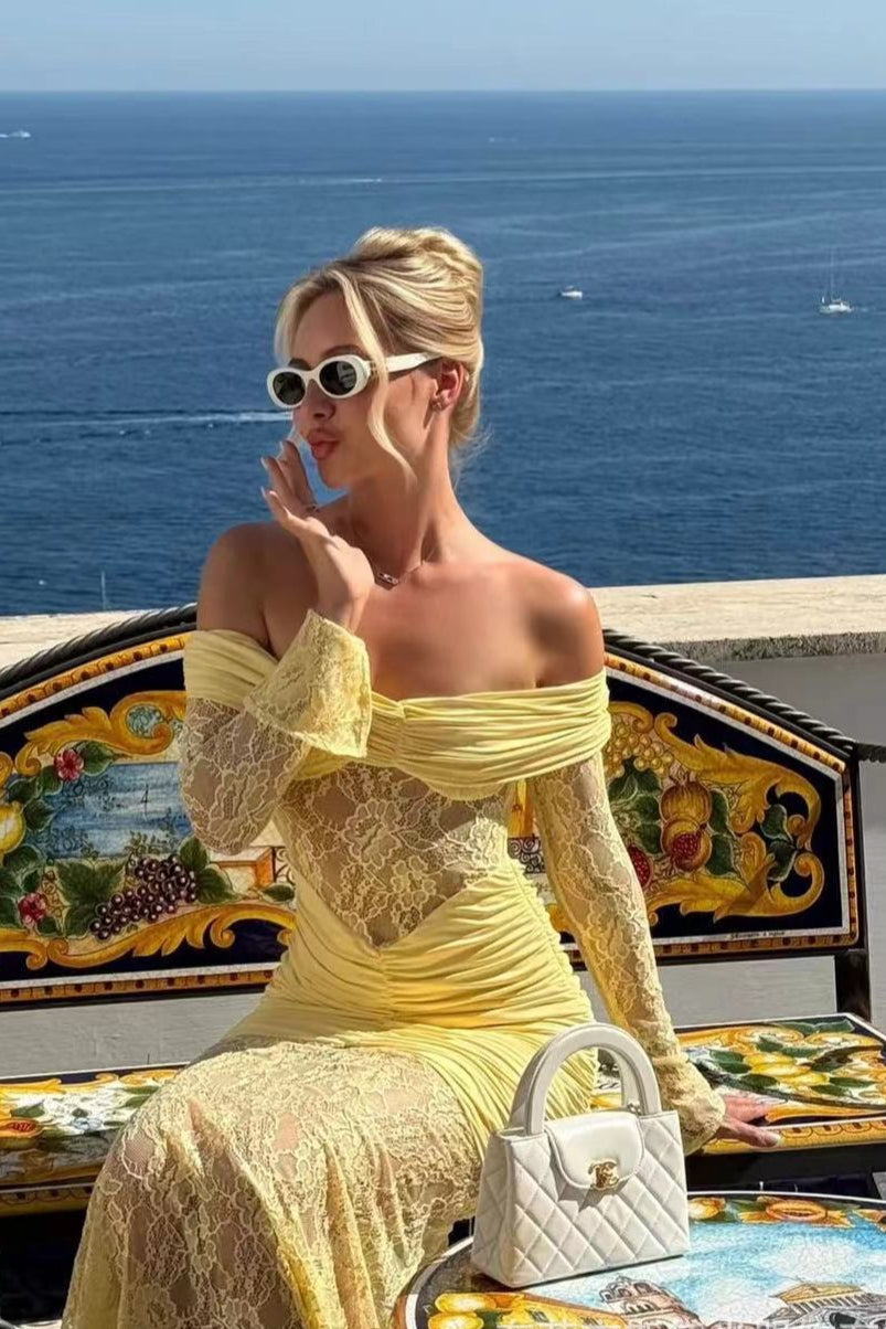 Sexy Lace Patchwork Mermaid Lace Dress