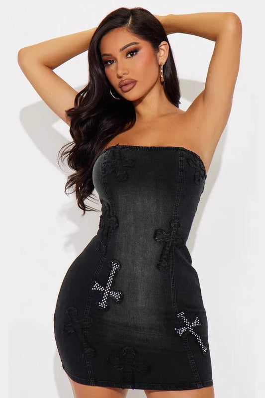 Bodycon Mini Denim Dress