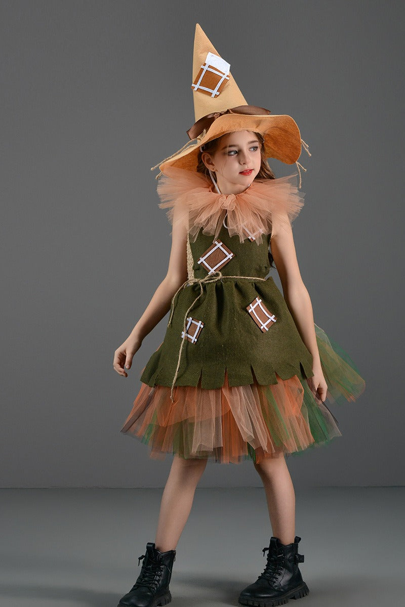 Scarecrow Dress Kid Halloween Costume
