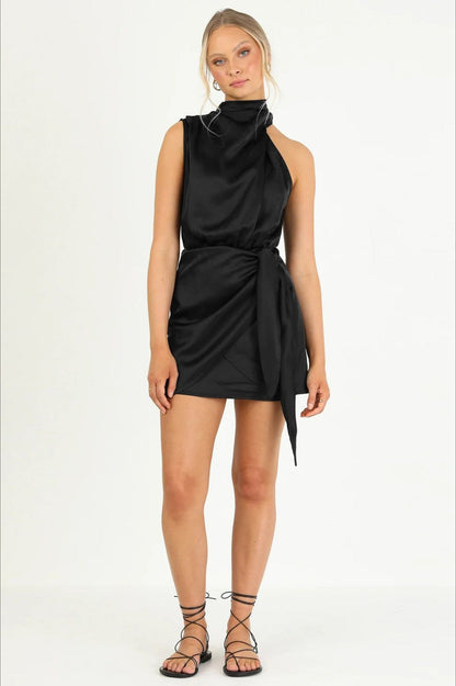 Halter Satin Silk Dress