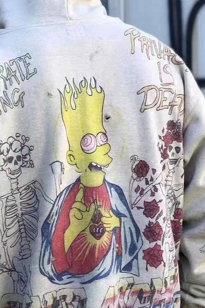 Vintage Cartoon Graffiti Hoodie