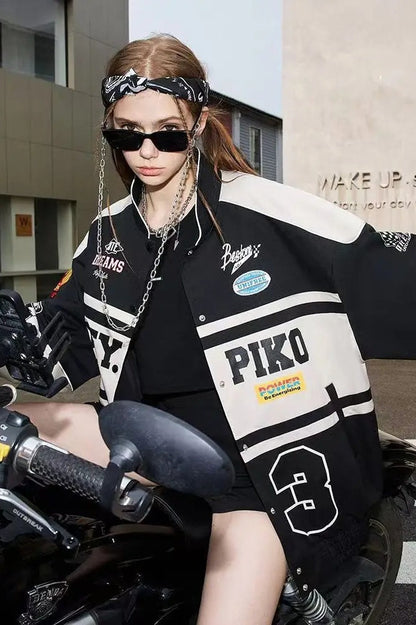 Retro Racing Baseball Bomber Jacket