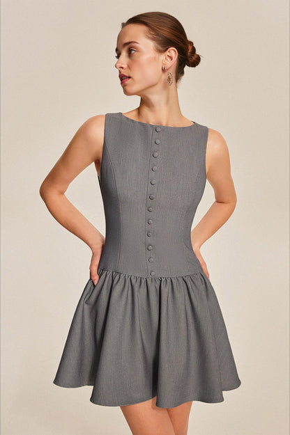 Elegant Ruffle A Line Work Dress