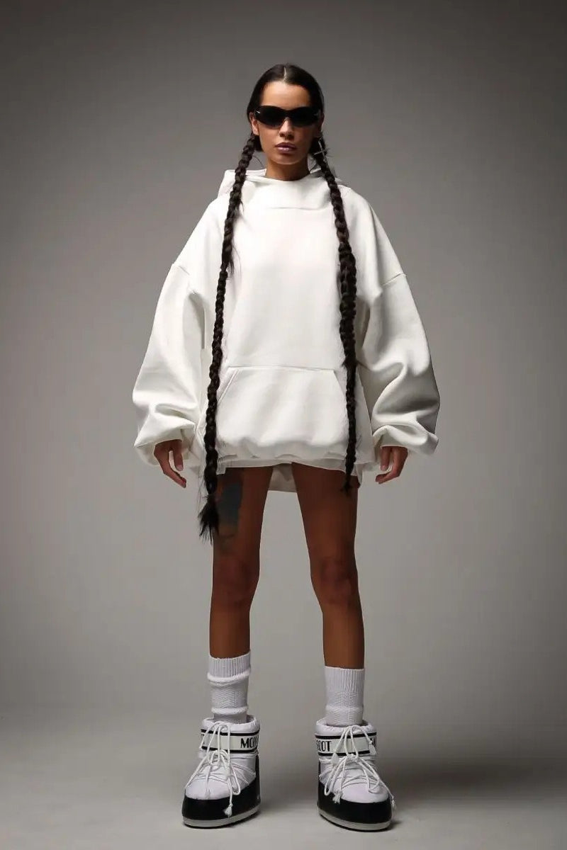 Oversized Hooded Sweatshirt with Back Print Hoodie