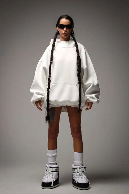 Oversized Hooded Sweatshirt with Back Print Hoodie