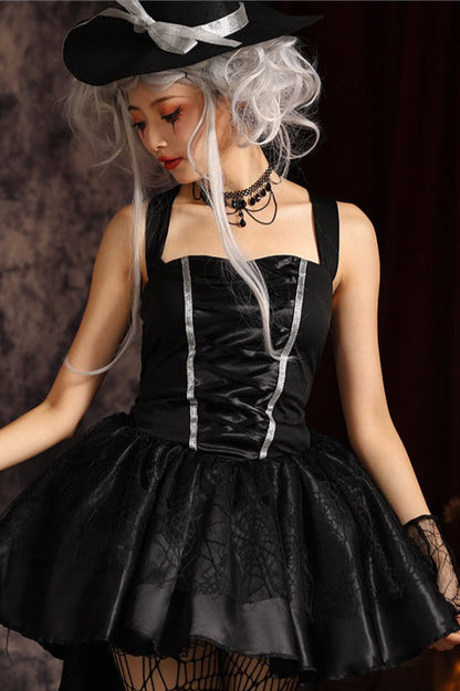 Strappy Witch Tail Dress Halloween Costume