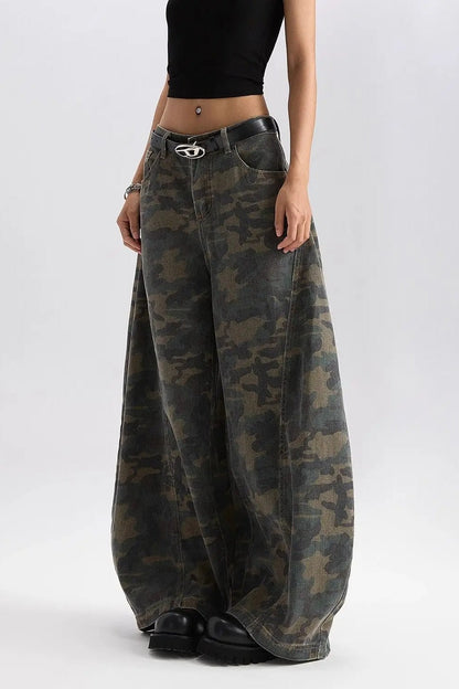 Retro Harajuku Camo Jeans