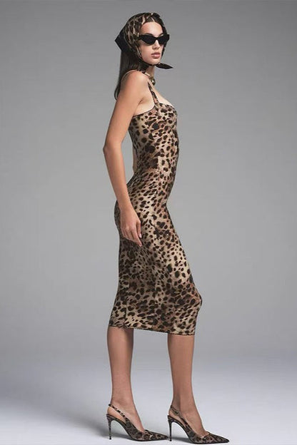Flirty Leopard Slip Dress