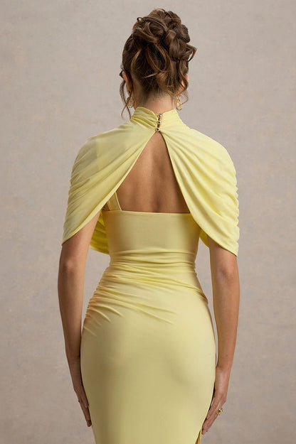 Sexy Slim Ruched Backless Chic Formal Dress
