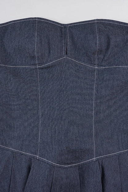 Sexy Strapless Denim Dress