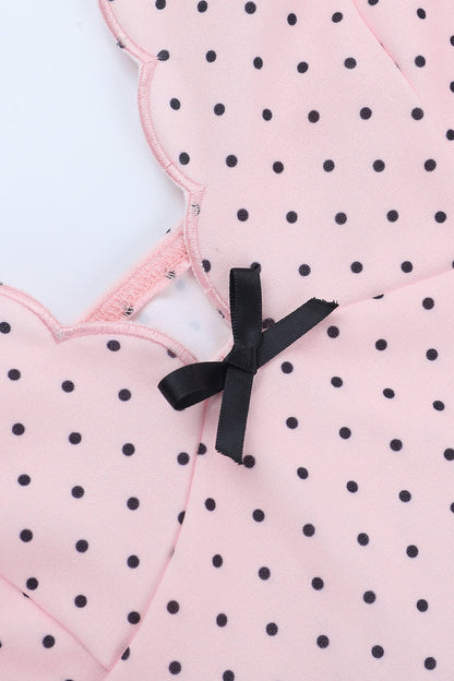 Chic Polka Dot Mini Party Dress