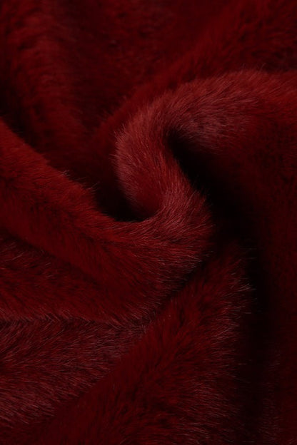 Faux Fur Strapless Party Dress