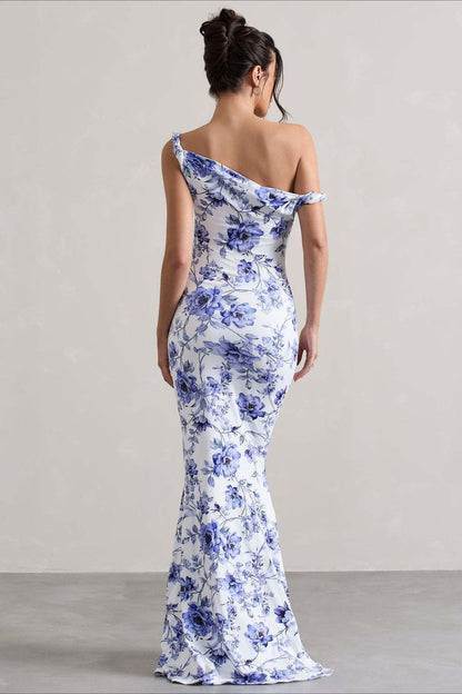 Print One-Shoulder Bodycon Party Dress