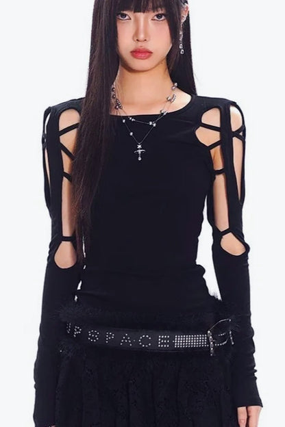 Y2K Gothic Print T-Shirt