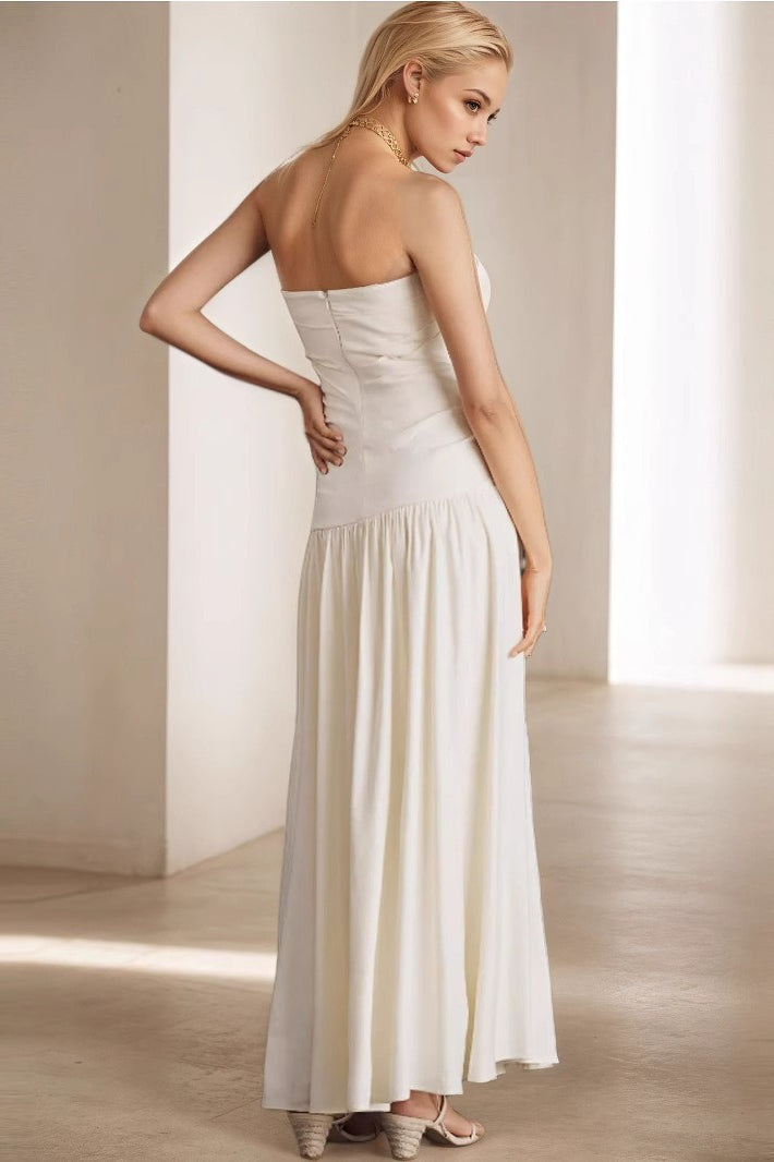 Halter Backless Maxi Work Dress