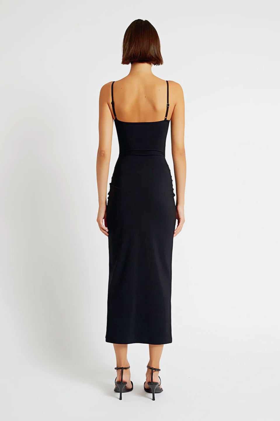 Bandage Knit Low-Cut Maxi Birthday Dress